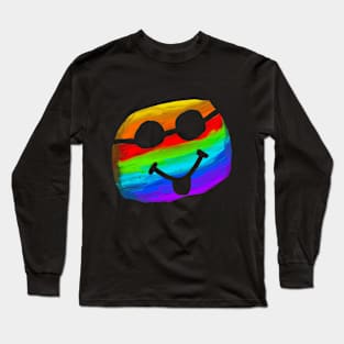 Abstract colourful smile face Long Sleeve T-Shirt